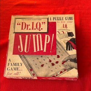 Vintage Dr. I.Q. Jump Puzzle Game - Red
